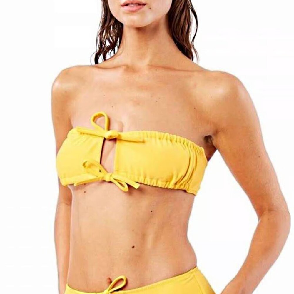 NWT Solid & Striped Nora Bikini Top Size L